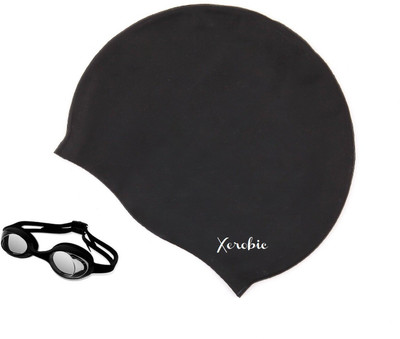 

Xerobic Set of Swimming Cap & Goggles for Men & Women Anti Fog Swimming Kit