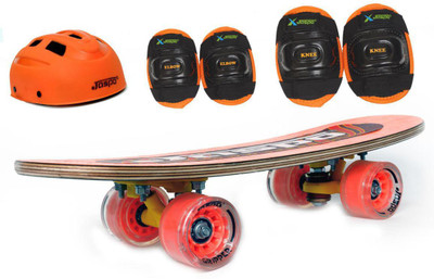 

Jaspo New Horizon Intact Junior Skateboard Combo (18*5") (Skateboard+hemet+elbow+knee+) (for age group upto 6 years) Skating Kit