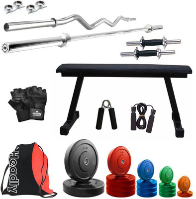 

Headly Premium CP-HR-62KGCOMBO7 Coloured Home Gym Kit
