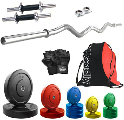 

Headly Premium CP-HR-55KGCOMBO4 Coloured Home Gym Kit