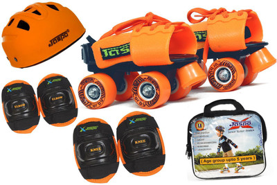 

Jaspo Halloween Intact junior Skates combo(skates+helmet+knee+elbow+bag)suitable for age upto 5 years Skating Kit