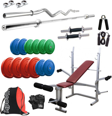 

Headly Premium CP-HR-40KGCOMBO8 Coloured Home Gym Kit