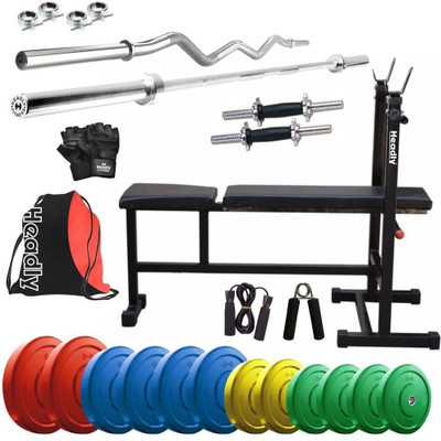 Headly Premium CP-HR-35KGCOMBO5 Coloured Home Gym Kit