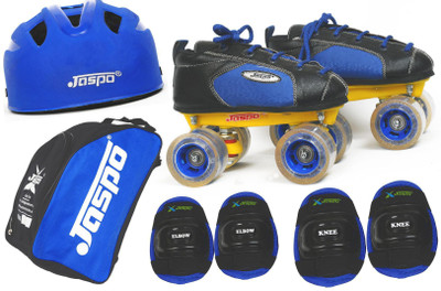 

Jaspo Swift Intact Shoe Skates Combo Foot length 19.0 cms Size : 2 UK ( Age group 5-6years) Skating Kit