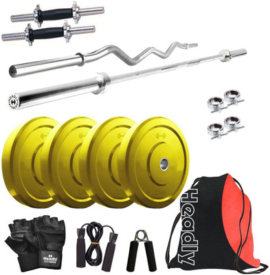 Headly Premium CP-HR-10KGCOMBO2 Coloured Home Gym Kit