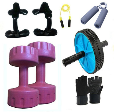 

Krazy Fitness Exercise Combo With 2 Pc 1 Kg PVC Dumbells Gym & Fitness Kit
