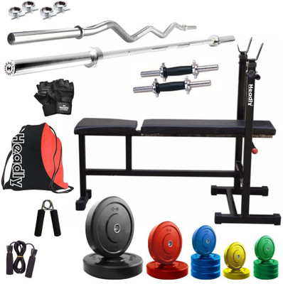 

Headly Premium CP-HR-55KGCOMBO5 Coloured Home Gym Kit