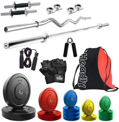 

Headly Premium CP-HR-55KGCOMBO2 Coloured Home Gym Kit