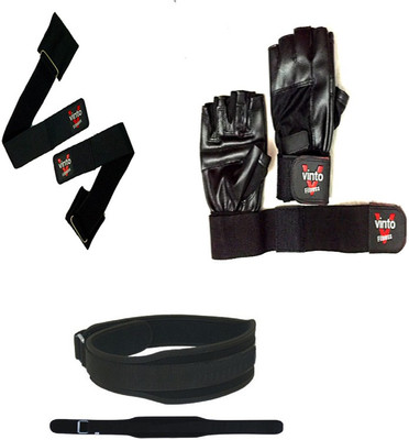 

Vinto PRO FITNESS COMBO 1 PAIR GLOVES, 1 GYM BELT (L) SIZE, 1 PAIR WRIST SUPPORT Gym & Fitness Kit