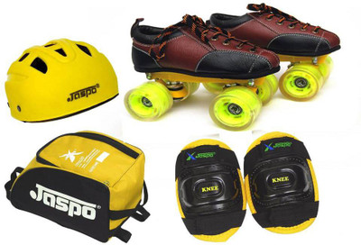 

Jaspo Whoosh Eco Shoe Skates Combo Foot length 18.0 cms Size : 11 UK ( Age group 4-5 years) Skating Kit