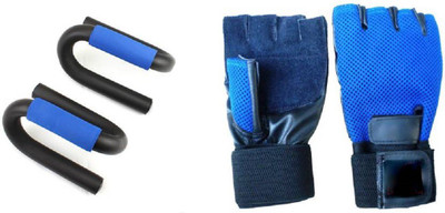 

National Sports Gladiator Combo of S Shape Push Up & Gloves Gym & Fitness Kit