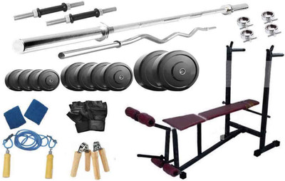 Protoner 38 Kgs & 6 In 1 Bench Home Gym Kit