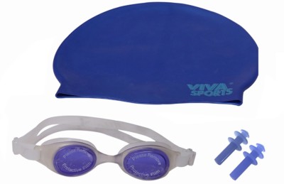 

Viva Sports Silicone Cap, Goggles, Ear plugs Swimming Kit