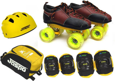 

Jaspo Whoosh Intact Shoe Skates Combo Foot length 25.7 cms Size : 7 UK ( Age group 13-14 years) Skating Kit