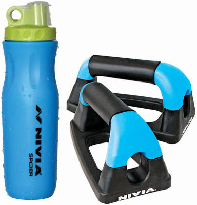 

Nivia Push-Up Bar + Spider Sports Bottle (Combo) Gym & Fitness Kit
