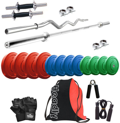 

Headly Premium CP-HR-40KGCOMBO2 Coloured Home Gym Kit