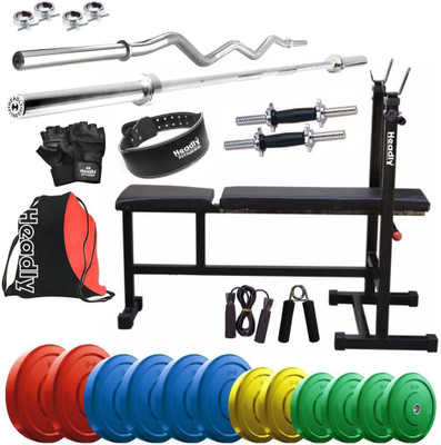 

Headly Premium CP-HR-35KGCOMBO6 Coloured Home Gym Kit