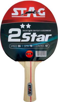 Stag 2 Star G4 Unstrung Table Tennis Racquet (Blue, Red, Weight - 148 g) 