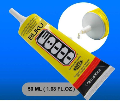 BUKU E8000 multi-purpose Transparent adhesive glue Adhesive (50 ml), Pack of 1. Adhesive(50 ml)