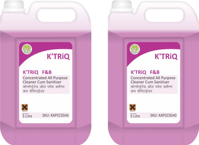 K'TRiQ Concentrated All Purpose Cleaner cum Sanitizer 5 liter pack of 2(10 L)