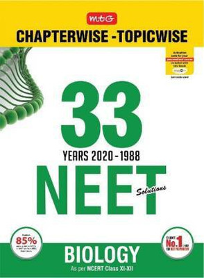 33 Years Neet-Aipmt Chapterwise Solutions - Biology 2020 -1988(Paperback, MTG EXPERTS)