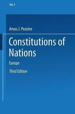 Constitutions of Nations(English, Paperback, Peaslee Amos J.)