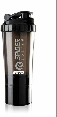 Fitnesstricks 500 ml Plastic Shaker(Pack of 1, Black)
