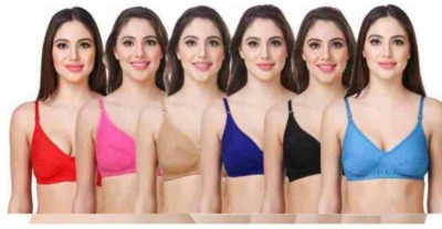 Fashion Bazaar Women Full Coverage Non Padded Bra(Multicolor)