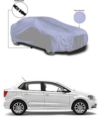 Gromaa Car Cover For Volkswagen Ameo (Without Mirror Pockets)(Silver)
