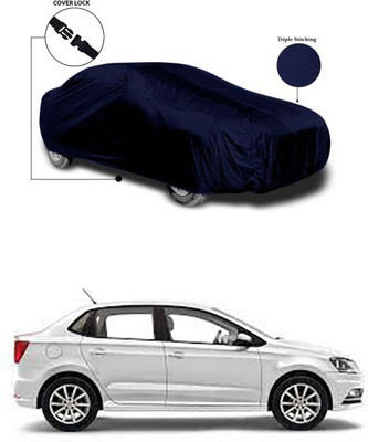 Gromaa Car Cover For Volkswagen Ameo (Without Mirror Pockets)(Blue)