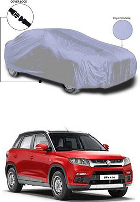 Gromaa Car Cover For Maruti Suzuki Vitara Brezza (Without Mirror Pockets)(Silver)