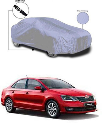 Gromaa Car Cover For Skoda Rapid (Without Mirror Pockets)(Silver)