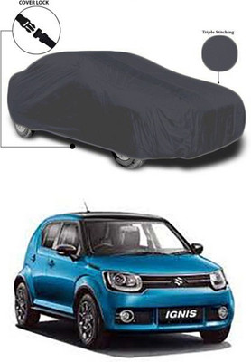 Gromaa Car Cover For Maruti Suzuki Ignis (Without Mirror Pockets)(Grey)