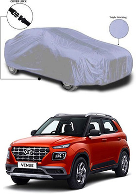 Wadhwa Creations Car Cover For Hyundai Venue (Without Mirror Pockets)(Silver)