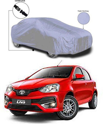 Gromaa Car Cover For Toyota Etios Liva (Without Mirror Pockets)(Silver)