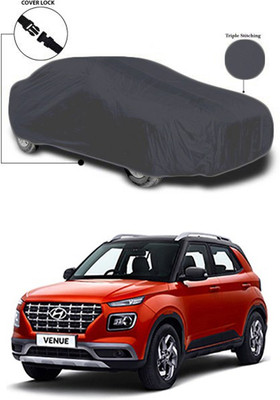 Wadhwa Creations Car Cover For Hyundai Venue (Without Mirror Pockets)(Grey)