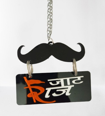 Ridivansh Creations Acrylic Car Hanging JAAT RAJ Both Side Car Hanging Ornament(Pack of 1)