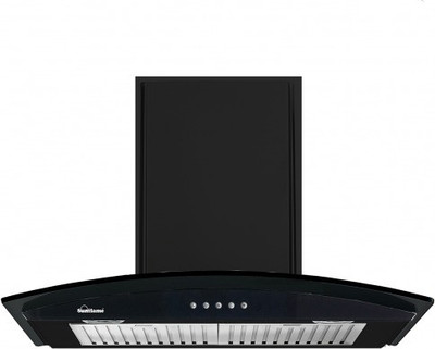 SUNFLAME Lotus 60 BK DX Auto Clean Wall Mounted Chimney (Black 1100 CMH)