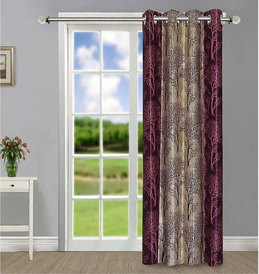 214 cm (7ft) Door Curtain(Purple)