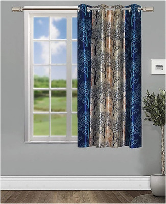 153 cm (5ft) Window Curtain(Blue)