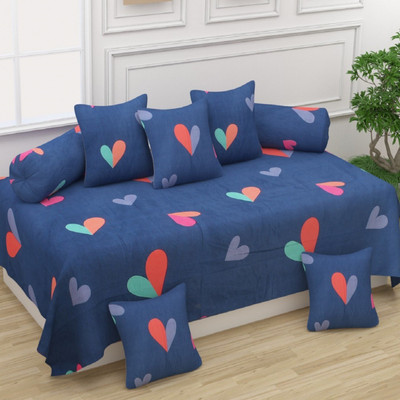 Pridhi Cotton Geometric Diwan Set(Blue)