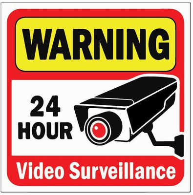 VVWV CCTV SIGN STICKER Emergency Sign