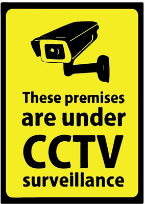 VVWV CCTV SIGN STICKER Emergency Sign