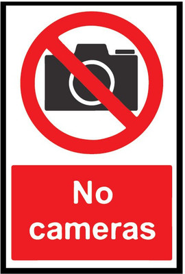 VVWV NO CAMARAS SIGN STICKER Emergency Sign