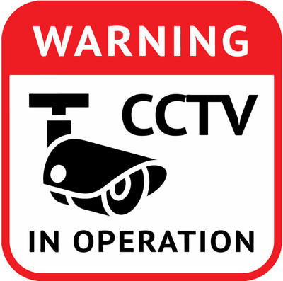 VVWV CCTV IN OPERATION SIGN STICKER Emergency Sign