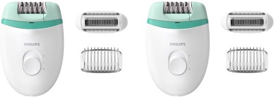 PHILIPS BRE245/00 pack of 2 Corded Epilator(White)