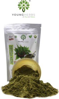 Young Herbs Natural Organic Pure Herbal Neem Powder For Skin and Hair Care 100 Gram Pack of 2(200 g)