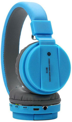 RECTITUDE SH-12 Bluetooth Wireless headphone compatible with Android/Ios Bluetooth(Blue, On the Ear)