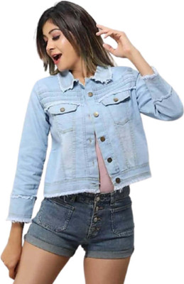 Kirmanihandicrafts Full Sleeve Washed Women Denim Jacket