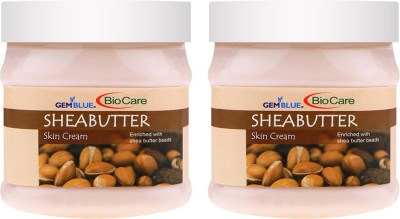 GEMBLUE BIOCARE Shea Butter Skin Cream Enriched with Shea Butter Beads, Suitable for all Skin types,500ml Each, PACK OF 2(500 ml)